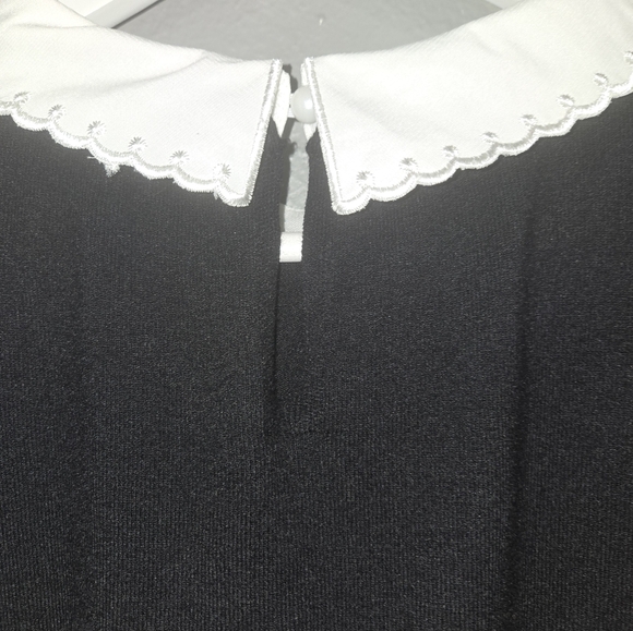 Sioni Black & White Beaded Collar Sweater Top Size 2XL - Picture 6 of 16